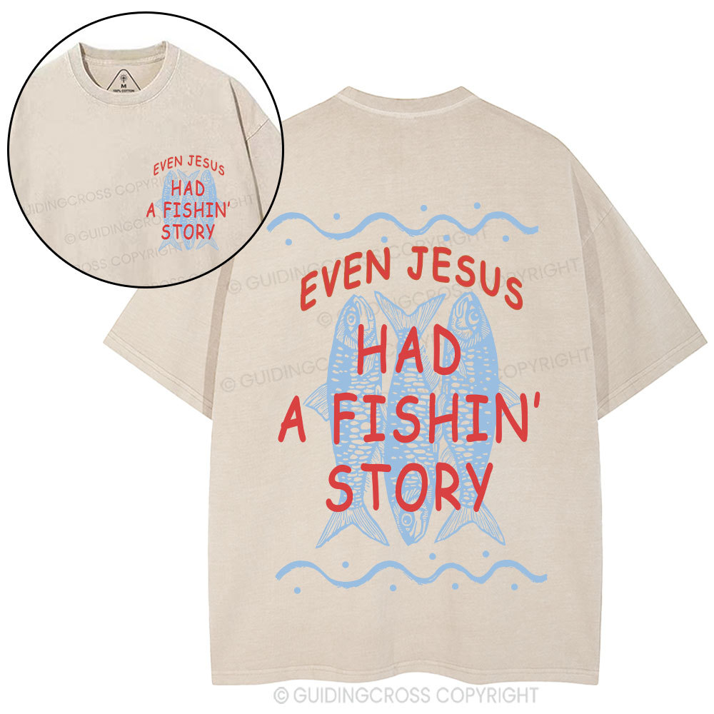 A Fishman Story Christian Washed T-Shirt