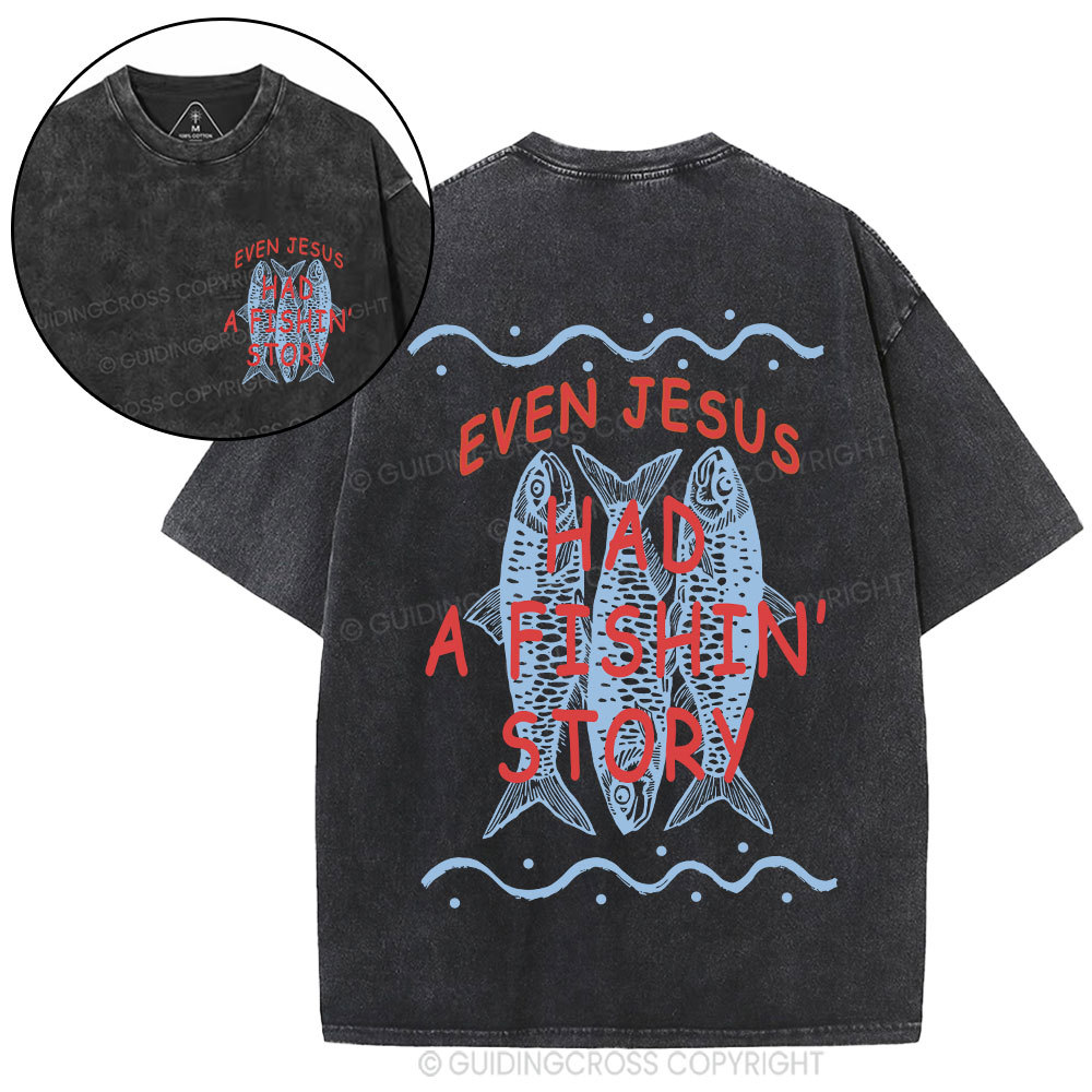 A Fishman Story Christian Washed T-Shirt