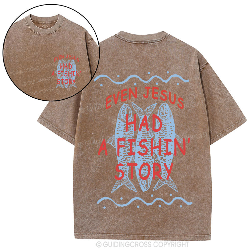 A Fishman Story Christian Washed T-Shirt