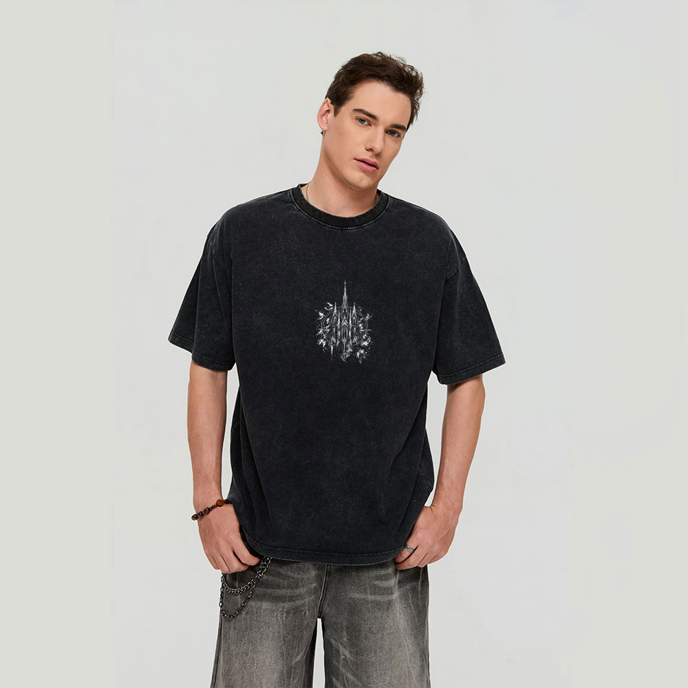 A Life Built With God Christian Washed T-Shirt