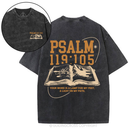 A Light On My Path Christian Washed T-Shirt