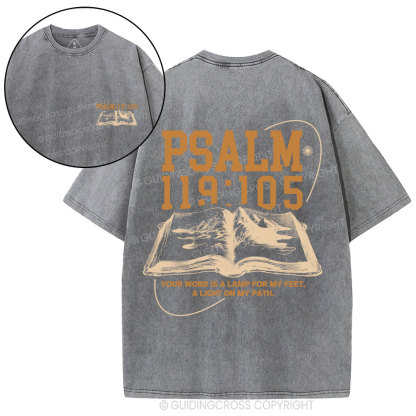 A Light On My Path Christian Washed T-Shirt