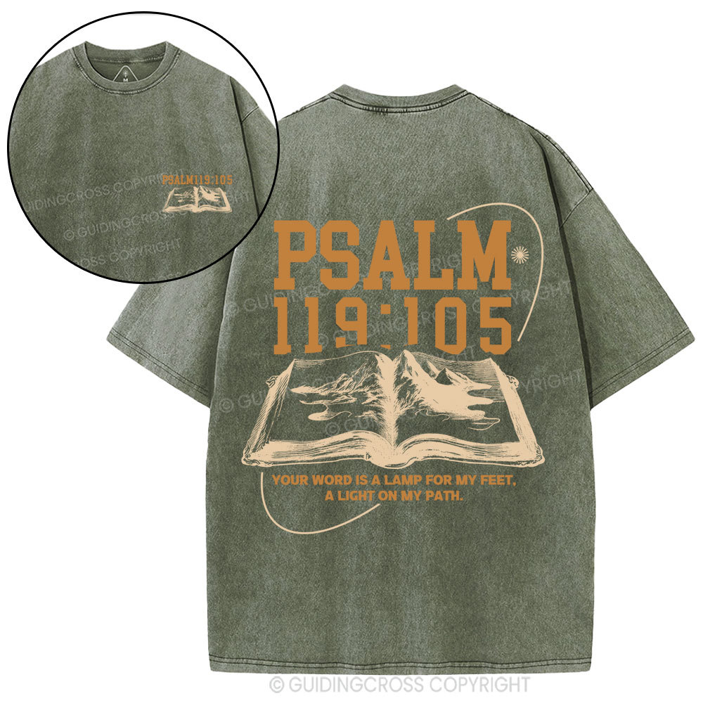 A Light On My Path Christian Washed T-Shirt