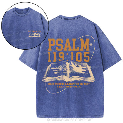 A Light On My Path Christian Washed T-Shirt