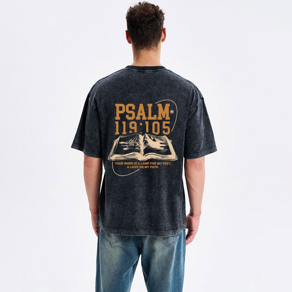 A Light On My Path Christian Washed T-Shirt