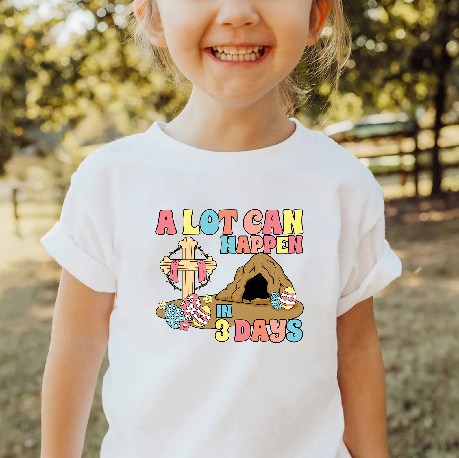 A Lot Can happen in 3 days Christian Kids Shirt