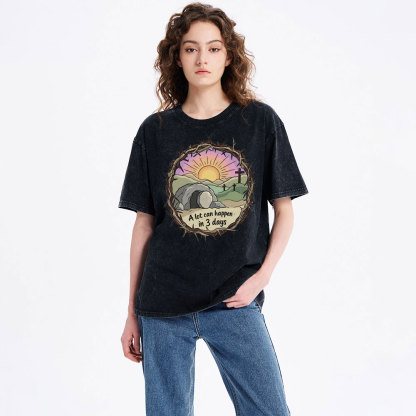 A Lot Can Happen In Three Days Christian Washed T-Shirt