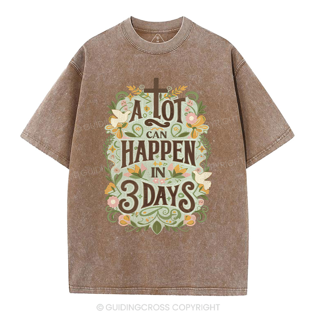 A Lot Can Happy Christian Washed T-Shirt