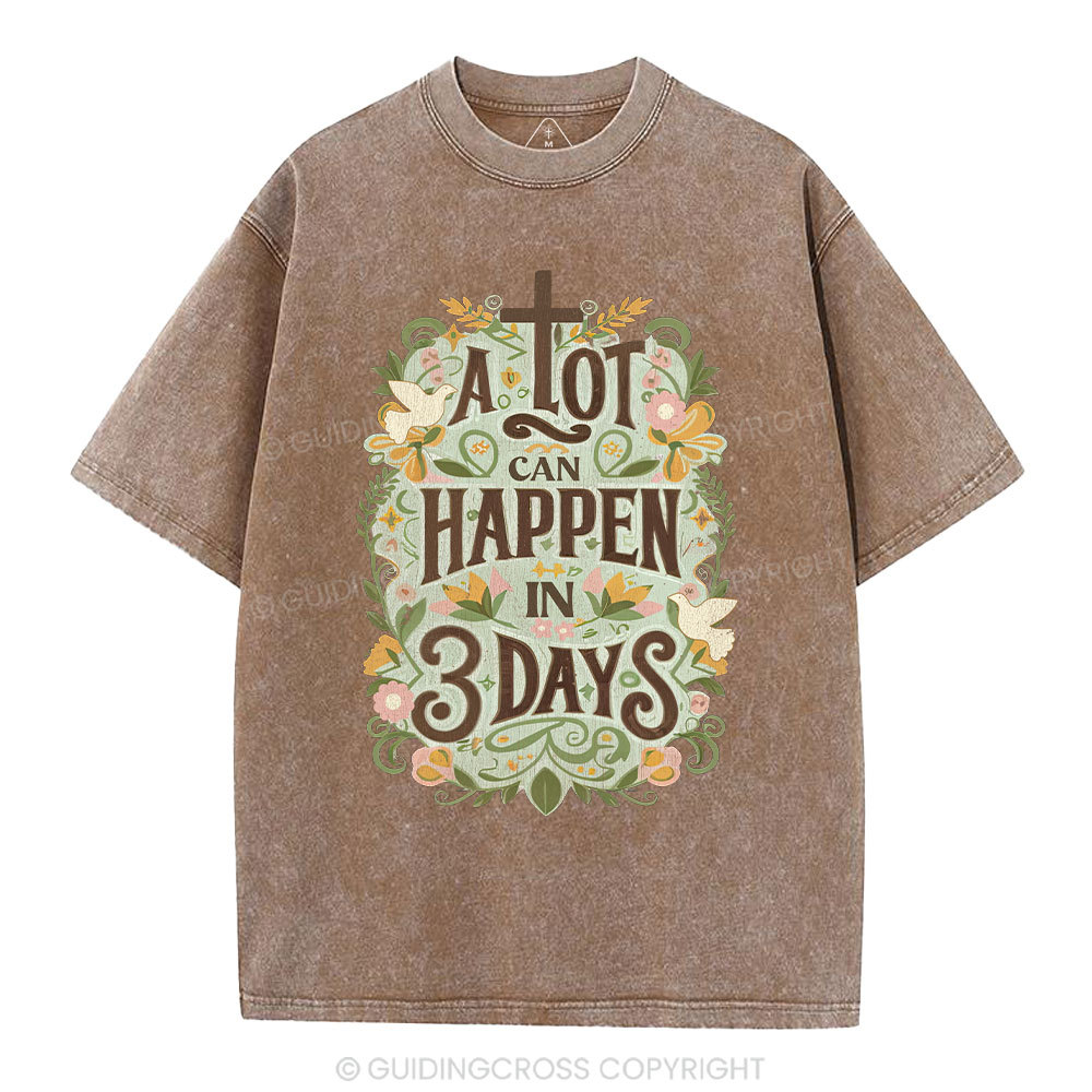 A Lot Can Happy Christian Washed T-Shirt