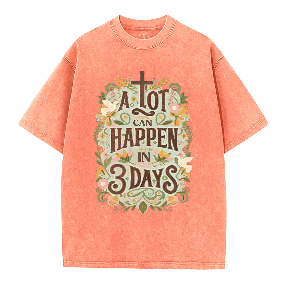 A Lot Can Happy Christian Washed T-Shirt