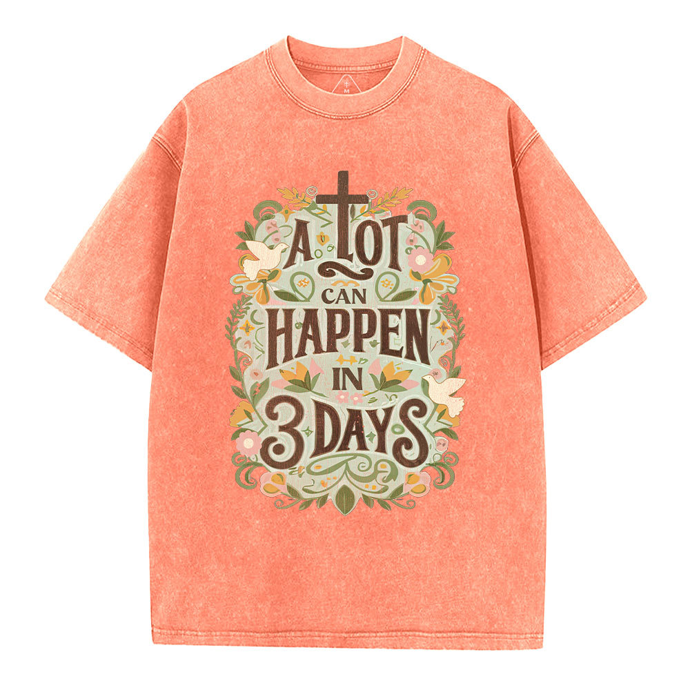A Lot Can Happy Christian Washed T-Shirt