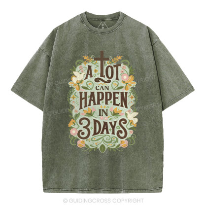 A Lot Can Happy Christian Washed T-Shirt