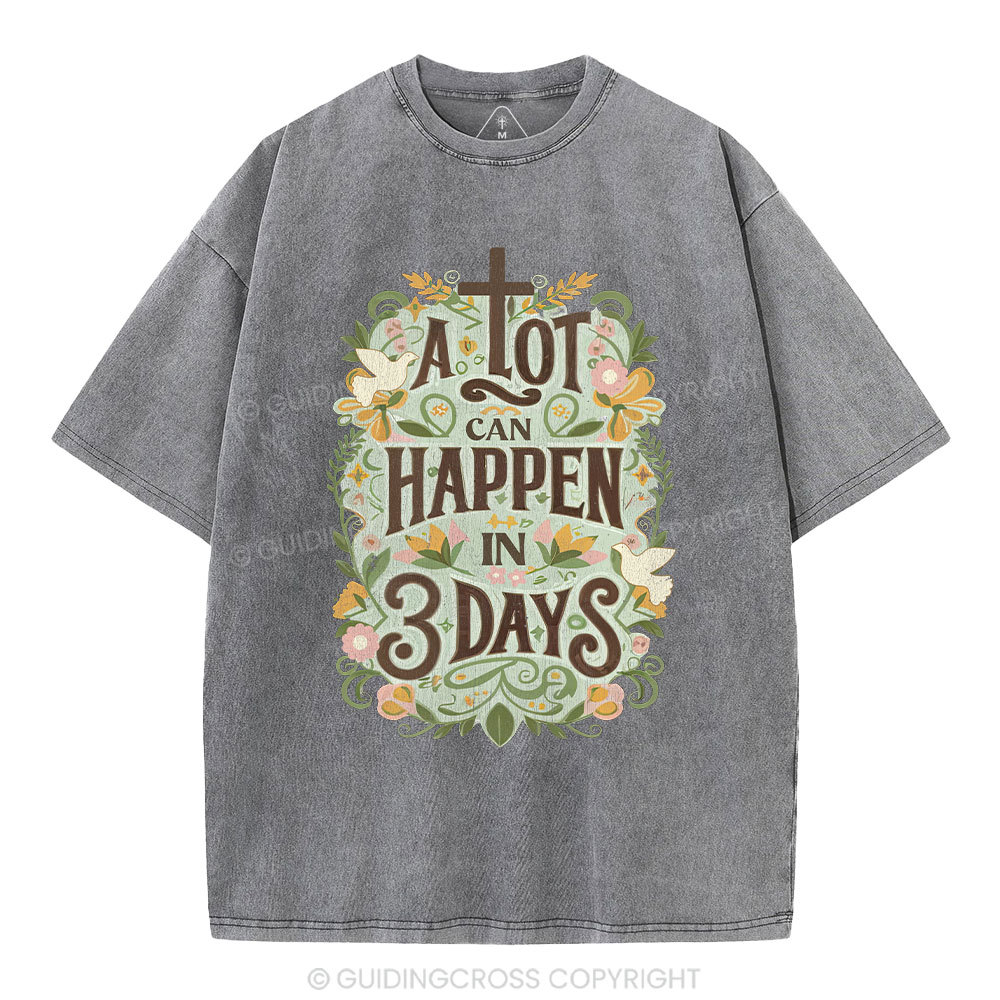 A Lot Can Happy Christian Washed T-Shirt
