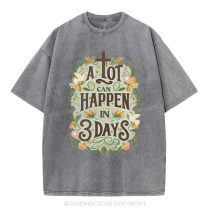 A Lot Can Happy Christian Washed T-Shirt