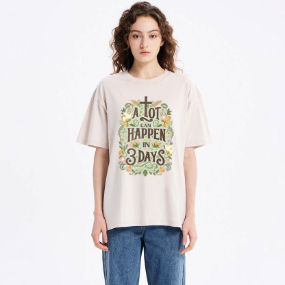 A Lot Can Happy Christian Washed T-Shirt