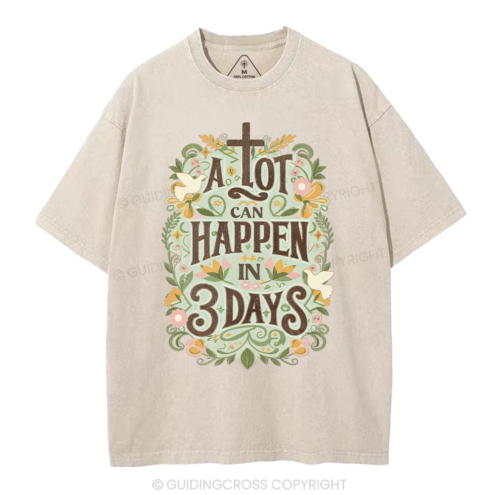 A Lot Can Happy Christian Washed T-Shirt