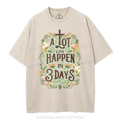 A Lot Can Happy Christian Washed T-Shirt