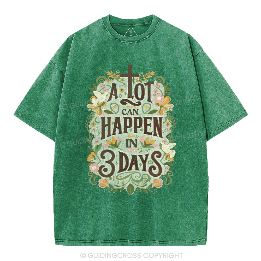 A Lot Can Happy Christian Washed T-Shirt