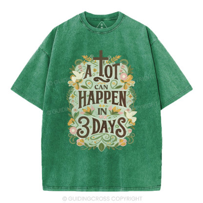 A Lot Can Happy Christian Washed T-Shirt