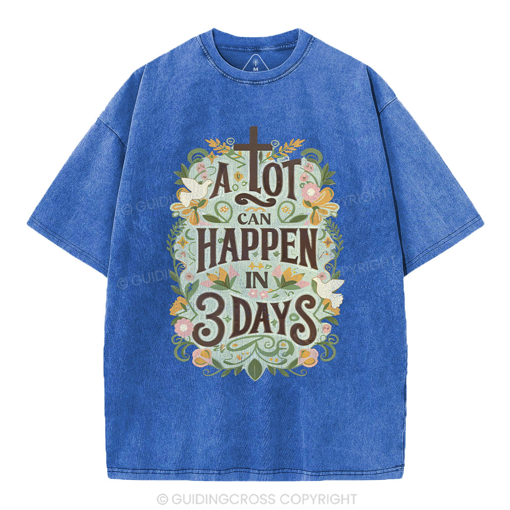 A Lot Can Happy Christian Washed T-Shirt