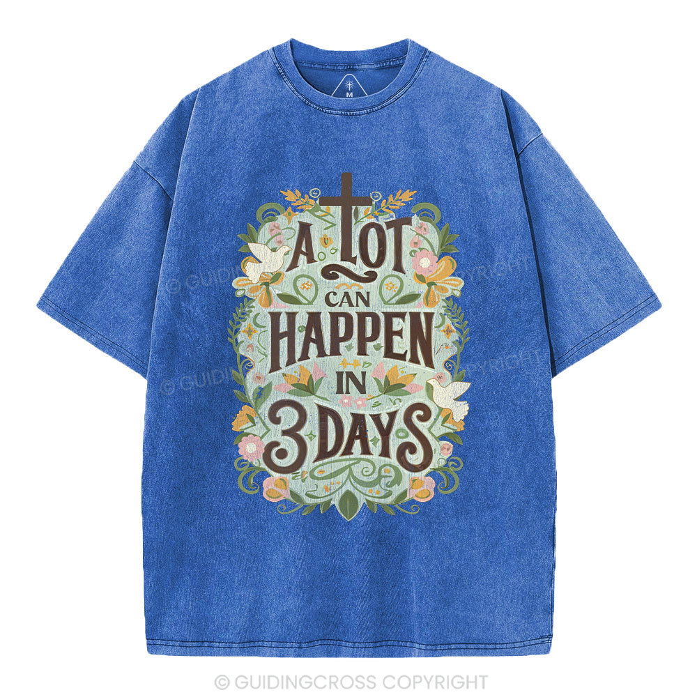 A Lot Can Happy Christian Washed T-Shirt