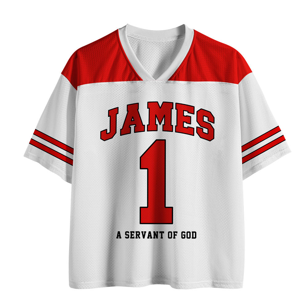 A Servant Of God Christian White Mesh Jersey