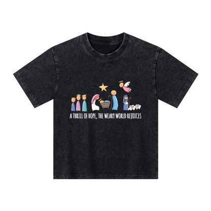 A Thrill Of Hope Christian Kid Washed T-Shirt