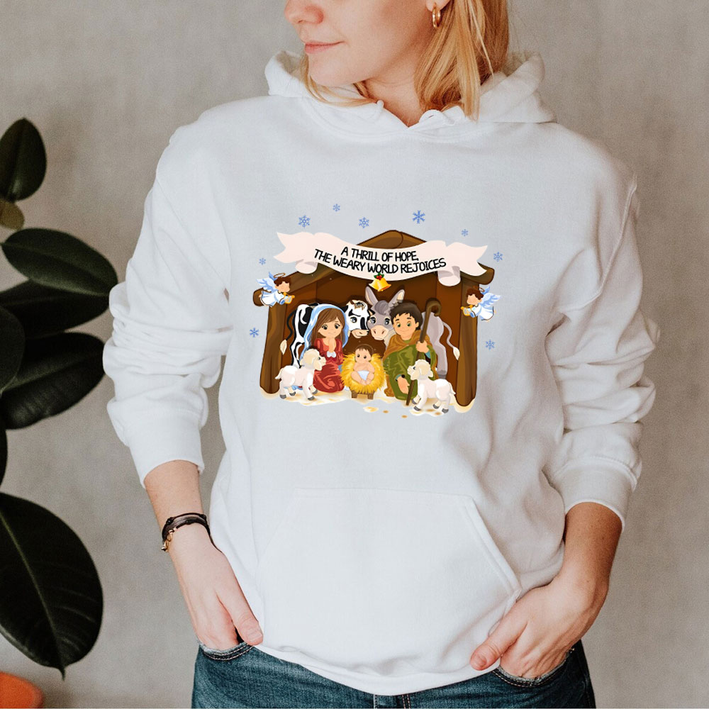 A Thrill Of Hope Christian Christmas Hoodie