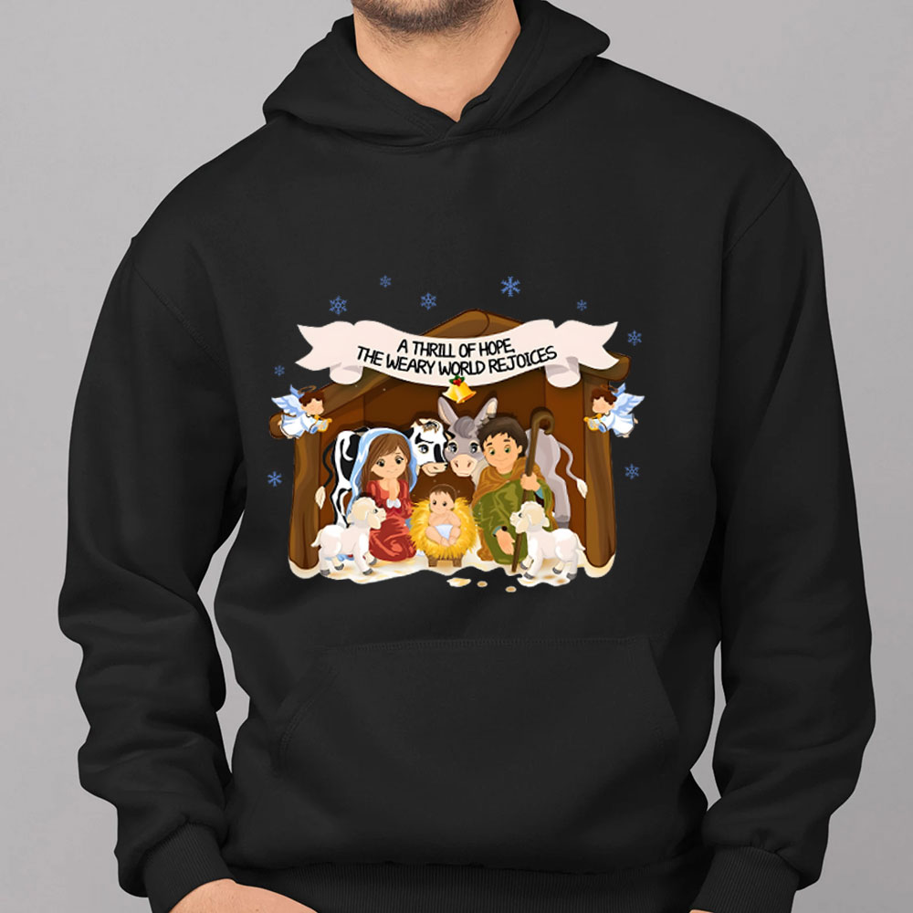 A Thrill Of Hope Christian Christmas Hoodie