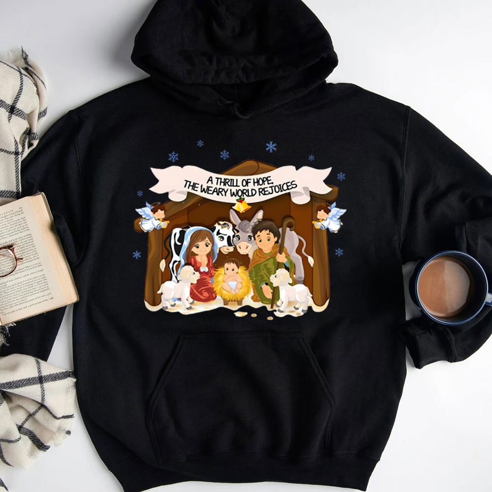 A Thrill Of Hope Christian Christmas Hoodie