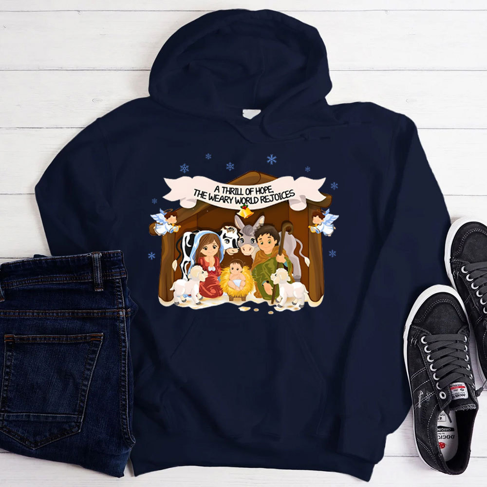 A Thrill Of Hope Christian Christmas Hoodie