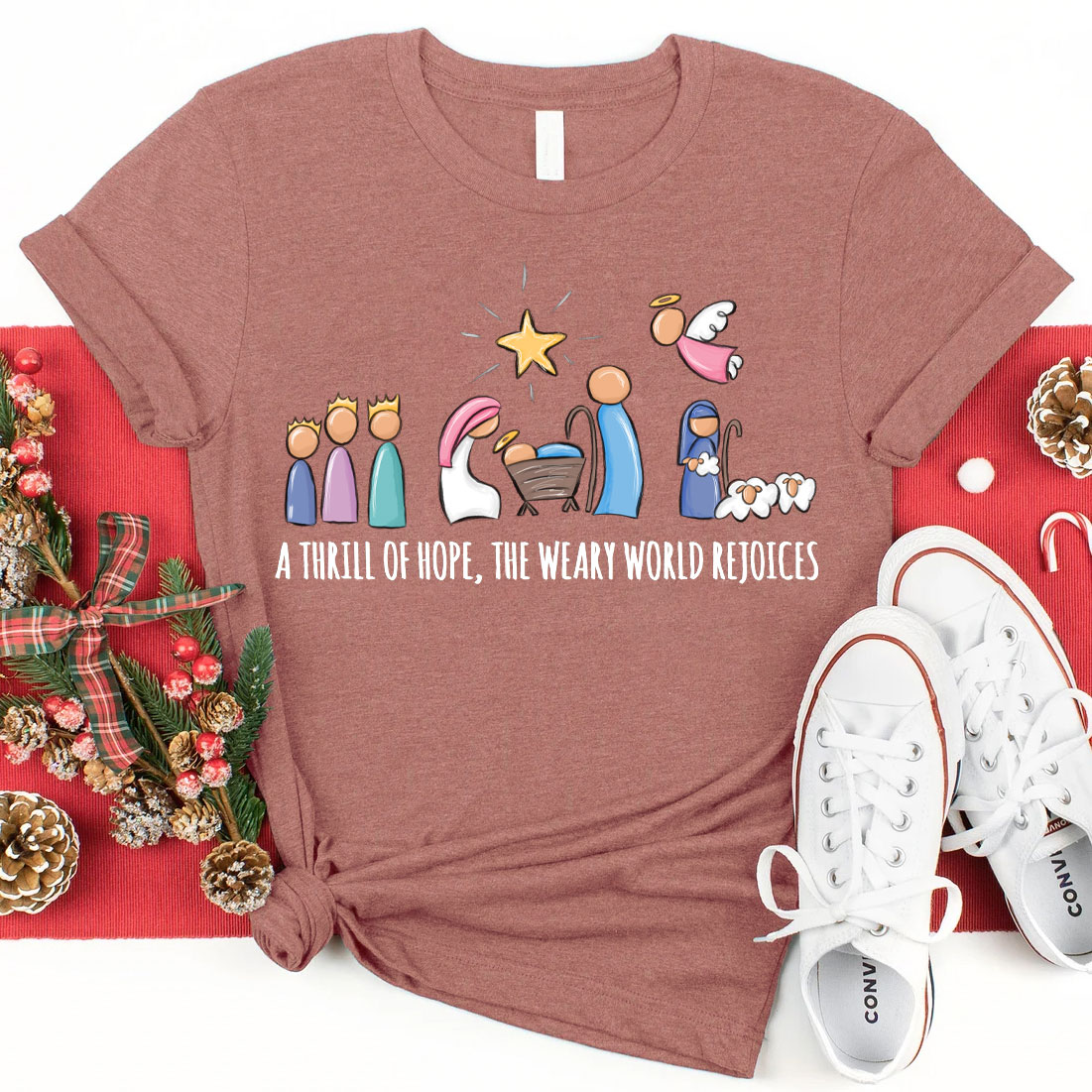 A Thrill Of Hope Christmas Christian T-Shirt