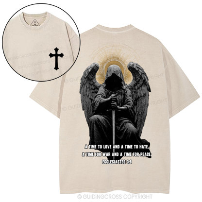 A Time To Love And A Time To Hate Christian Washed T-Shirt