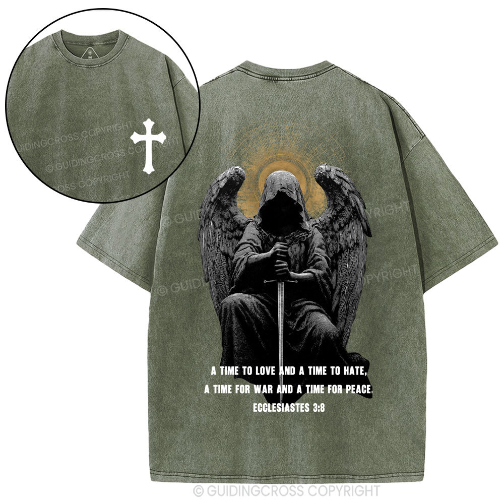 A Time To Love And A Time To Hate Christian Washed T-Shirt
