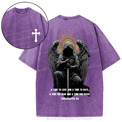 A Time To Love And A Time To Hate Christian Washed T-Shirt