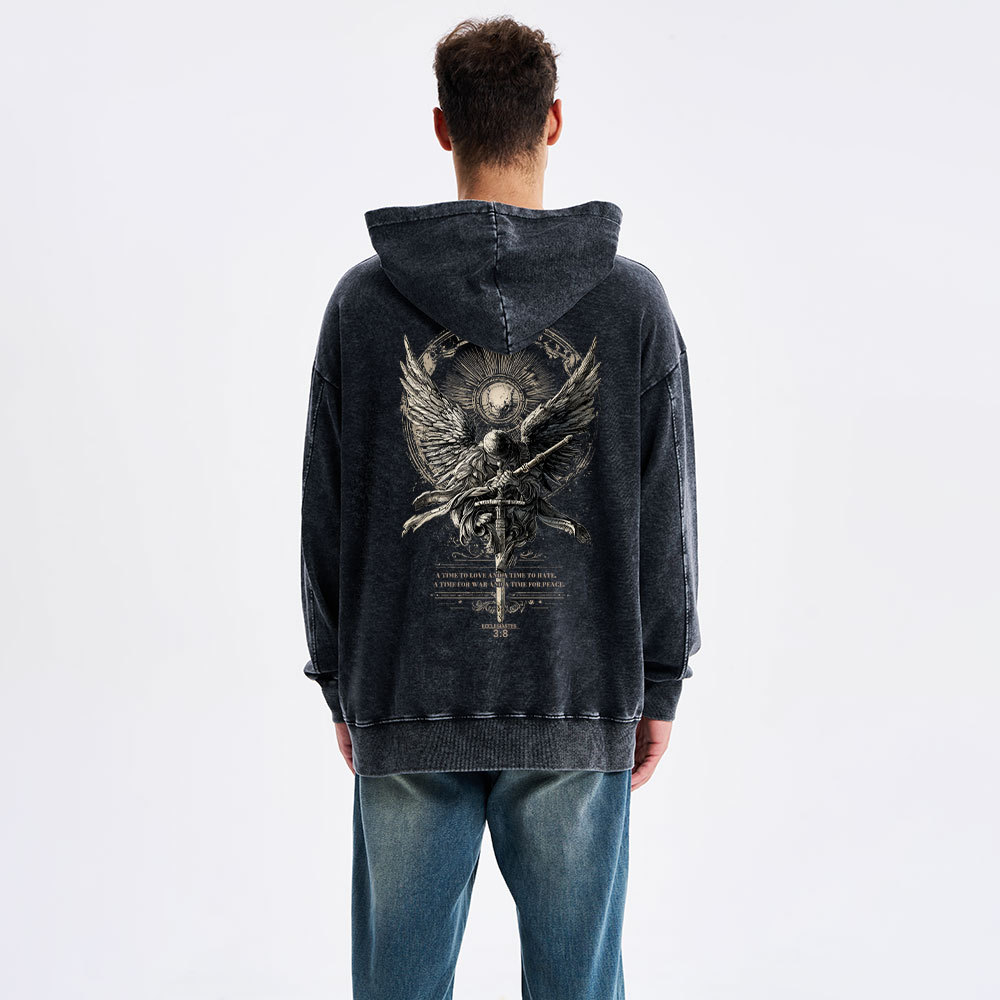 A Time To Love And Time To Hate Christian Washed Hoodie