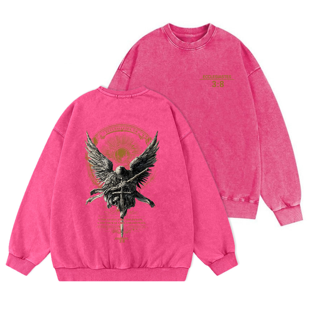 A Time To Love And Time To Hate Christian Washed Sweatshirt