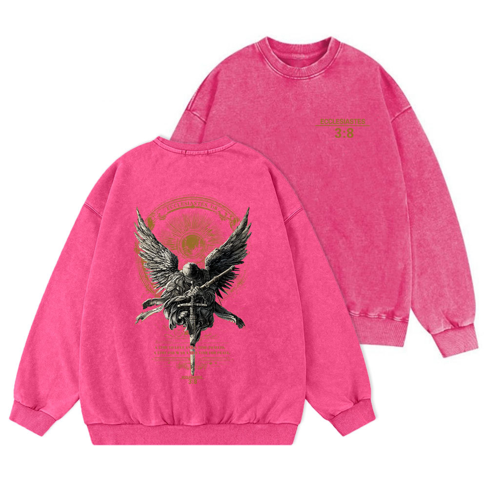 A Time To Love And Time To Hate Christian Washed Sweatshirt