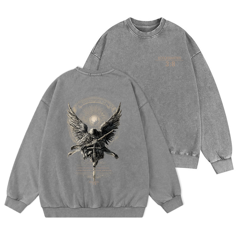 A Time To Love And Time To Hate Christian Washed Sweatshirt