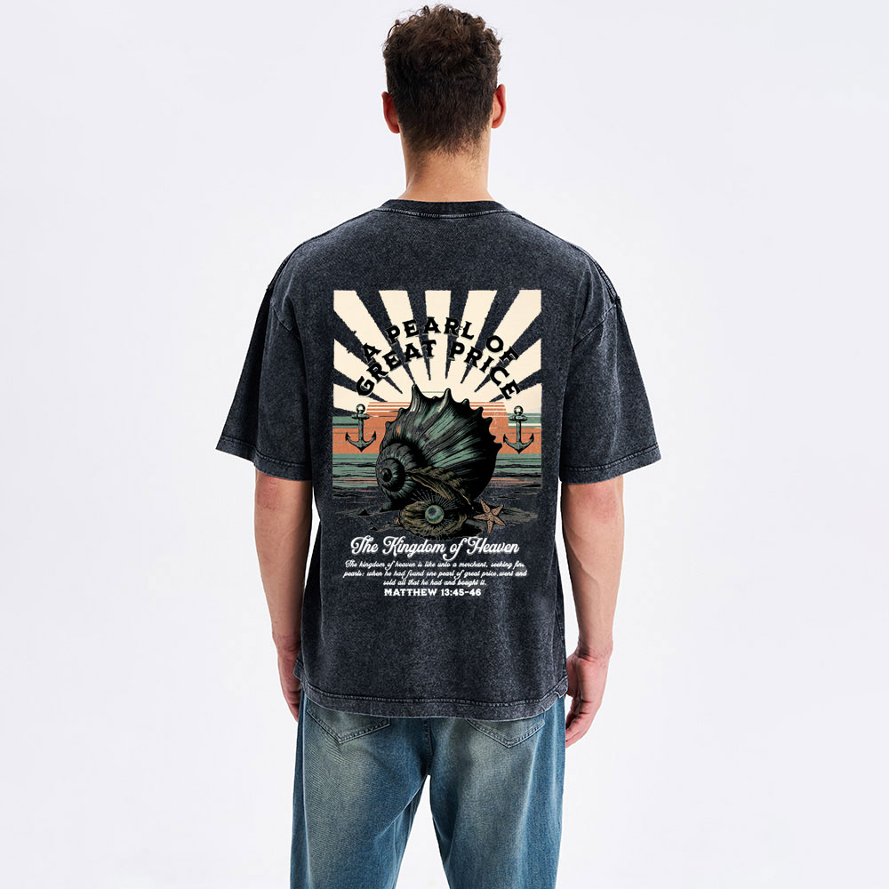 A pearl Of Great Price Christian Washed T-Shirt