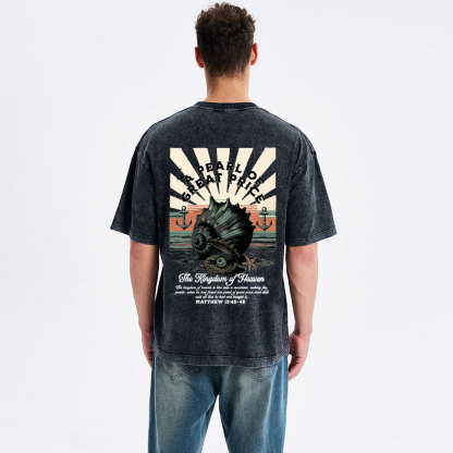 A pearl Of Great Price Christian Washed T-Shirt