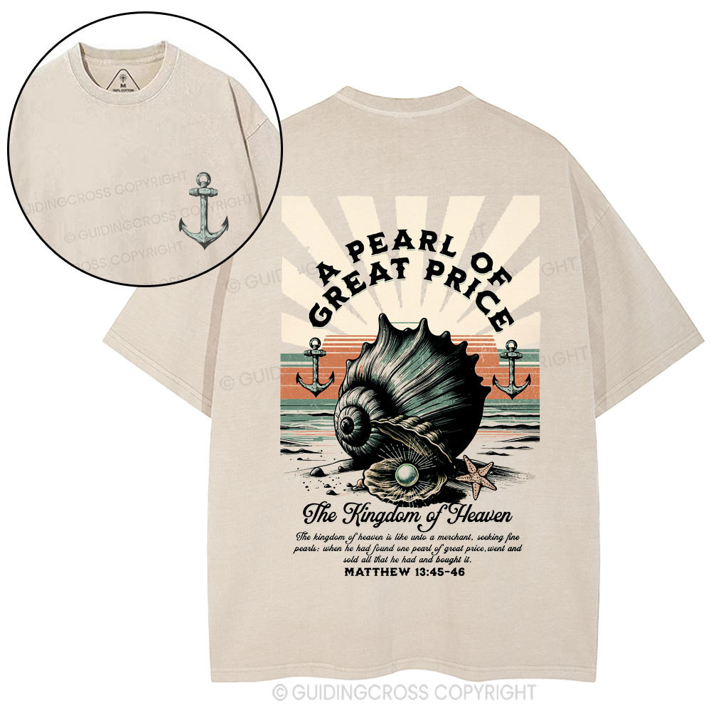 A pearl Of Great Price Christian Washed T-Shirt