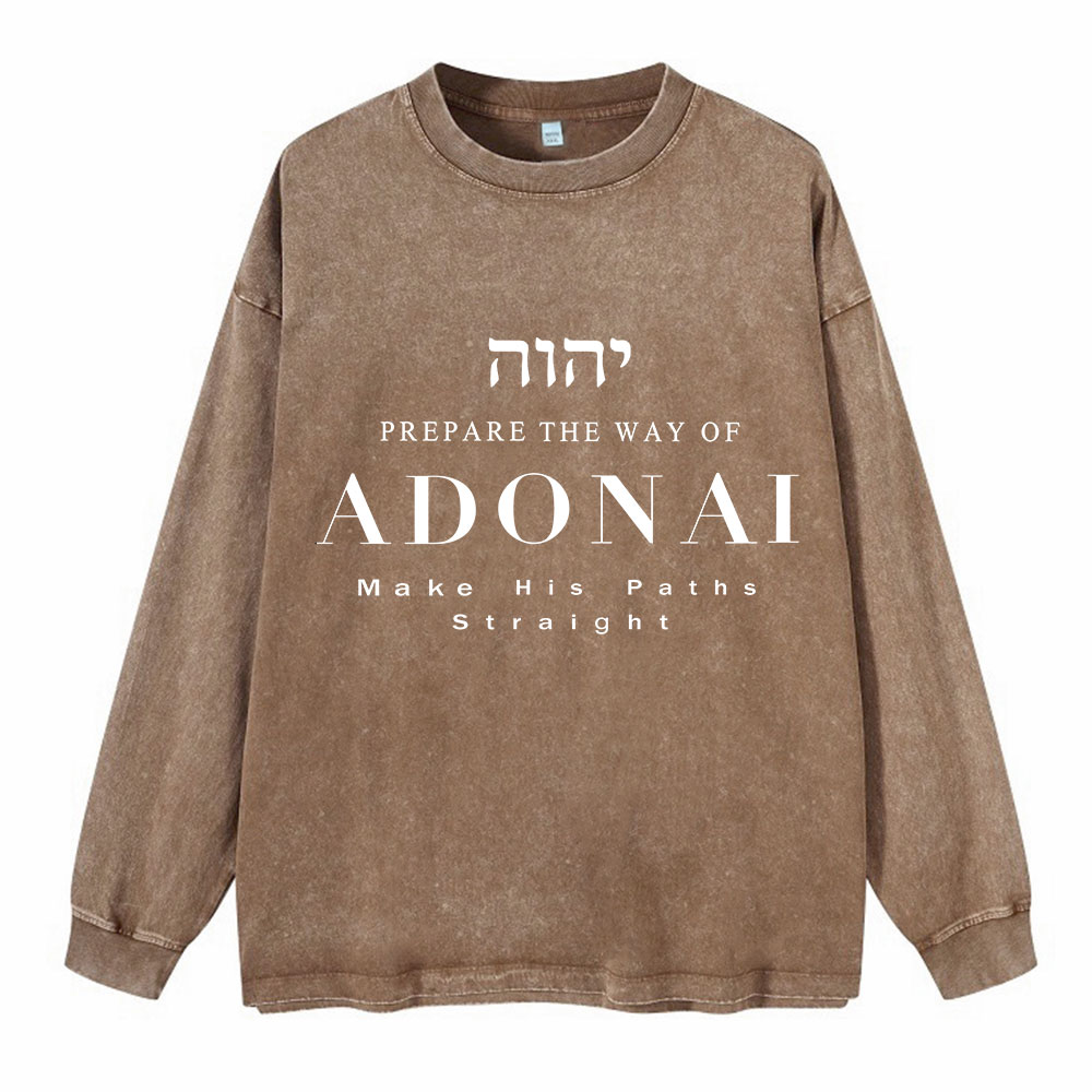 ADONAI Washed Long Sleeve T-Shirt