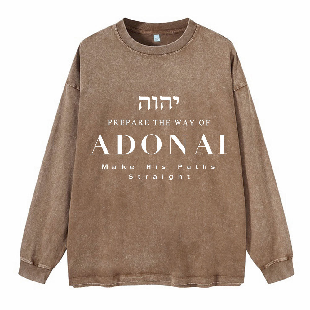 ADONAI Washed Long Sleeve T-Shirt