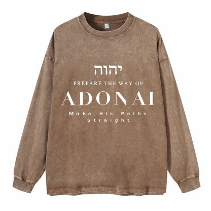 ADONAI Washed Long Sleeve T-Shirt