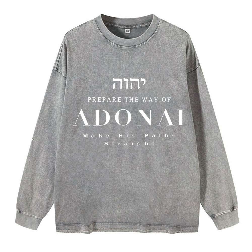 ADONAI Washed Long Sleeve T-Shirt