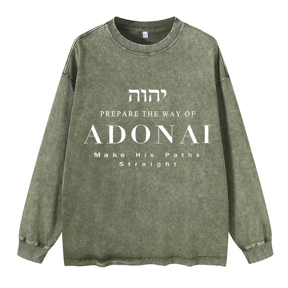 ADONAI Washed Long Sleeve T-Shirt