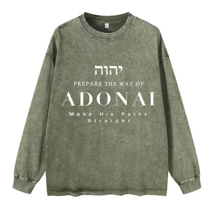 ADONAI Washed Long Sleeve T-Shirt