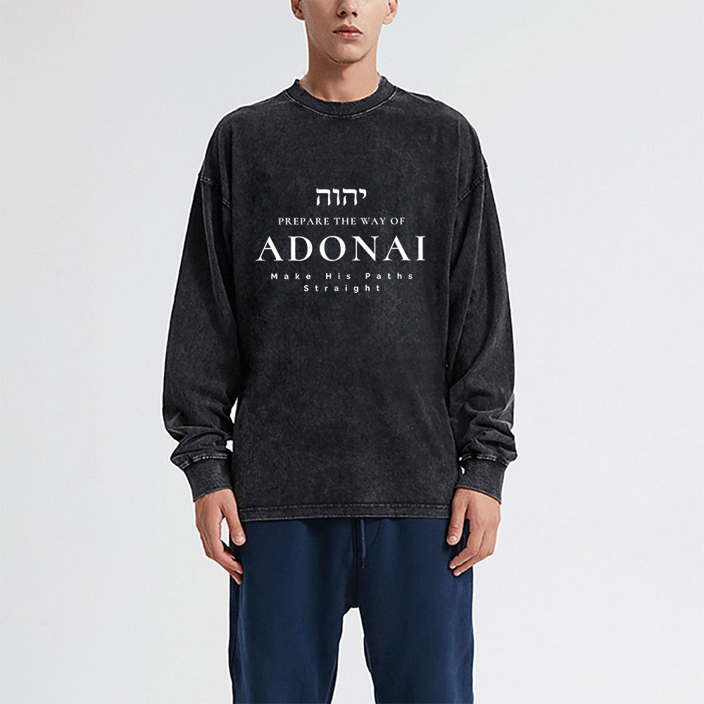 ADONAI Washed Long Sleeve T-Shirt