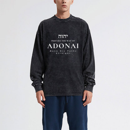 ADONAI Washed Long Sleeve T-Shirt